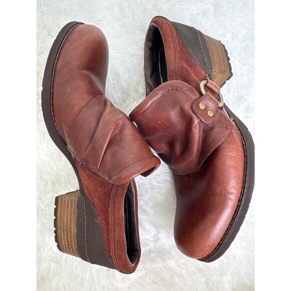 Merrell Shiloh Leather Harness Mule Slip-On Clogs western cowgirl brown 10 - Picture 3 of 14